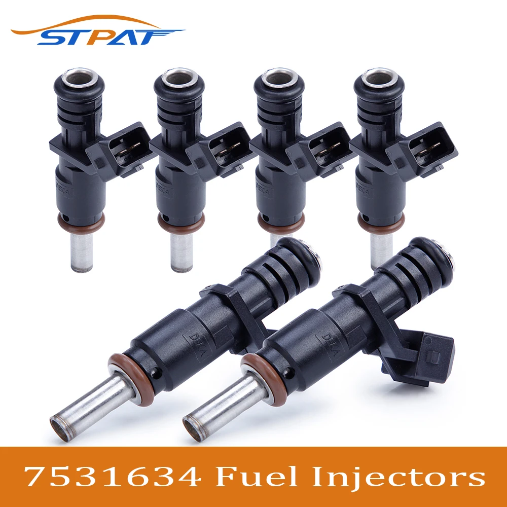 

STPAT 6PCS Fuel Injector 13537531634 7531634 For BMW 328i X3 X5 Z4 128i 528i 525i 530i 325i 330i N52 3.0L L6 2007-2013