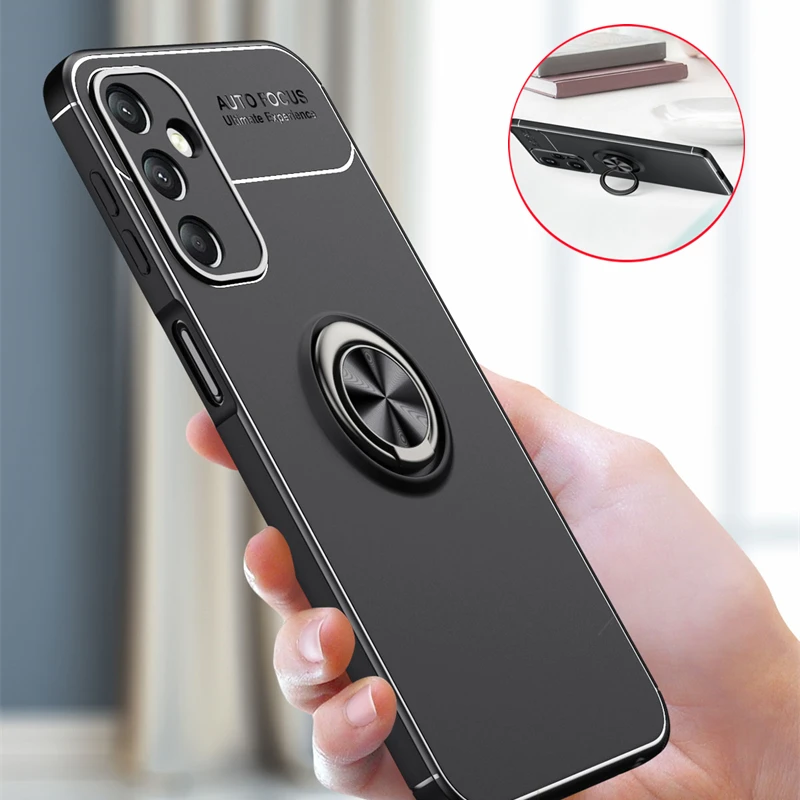 

For Samsung Galaxy A24 Case Cover Samsung A24 Coque Shockproof Bumper Stand Bumper Ring Holder Samsung Galaxy A24 A24 Case