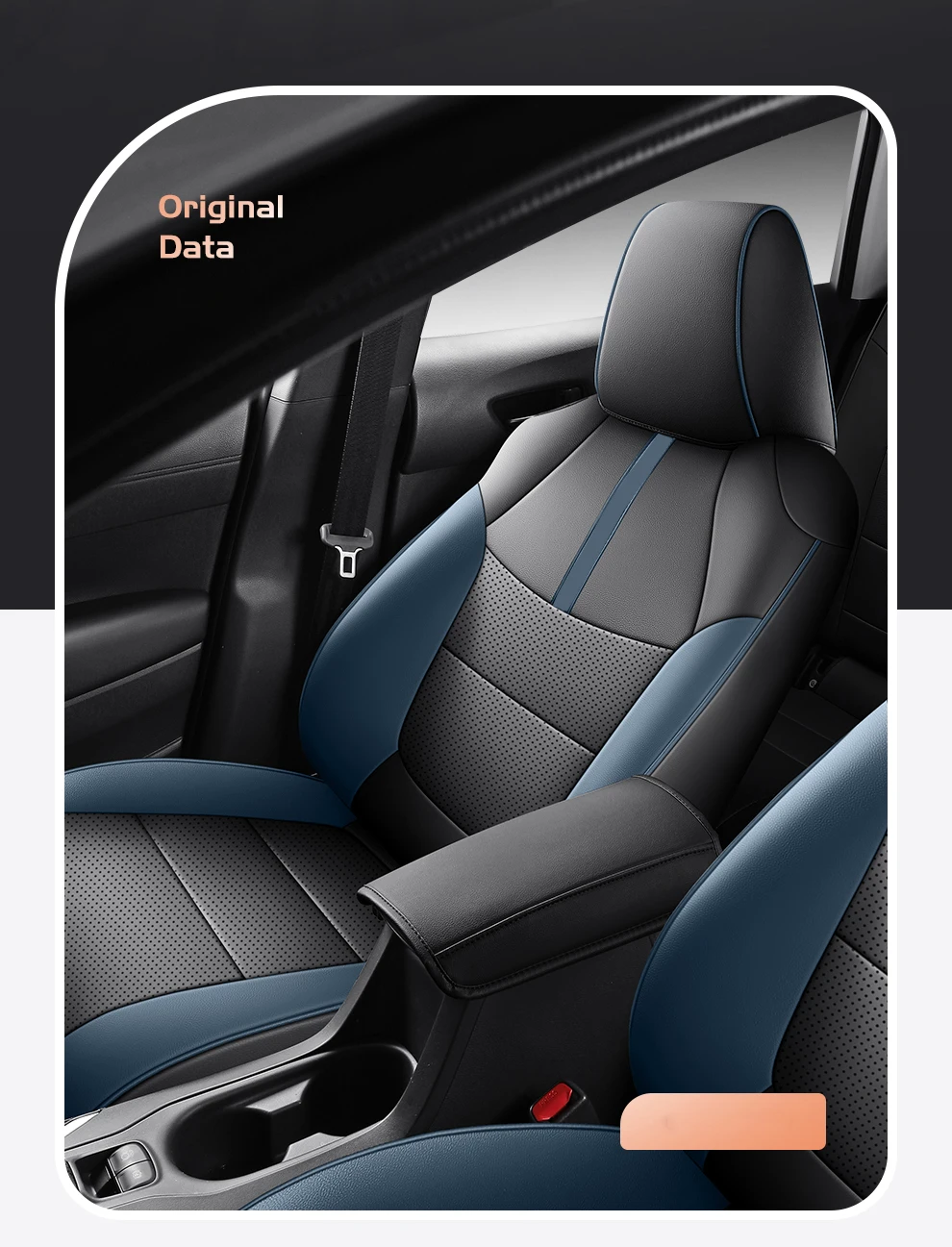 Fundas de cuero personalizadas para asiento de coche, conjunto