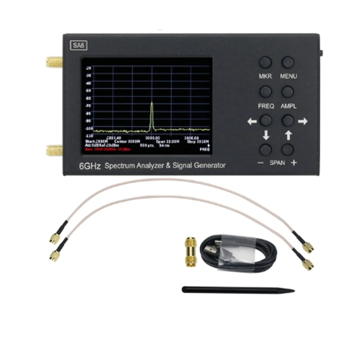 

New SA6 6GHz Handheld Portable Spectrum Analyzer Signal Generator WiFi 2G 4G LTE CDMA GSM GPRS BDS GLONASS(B)