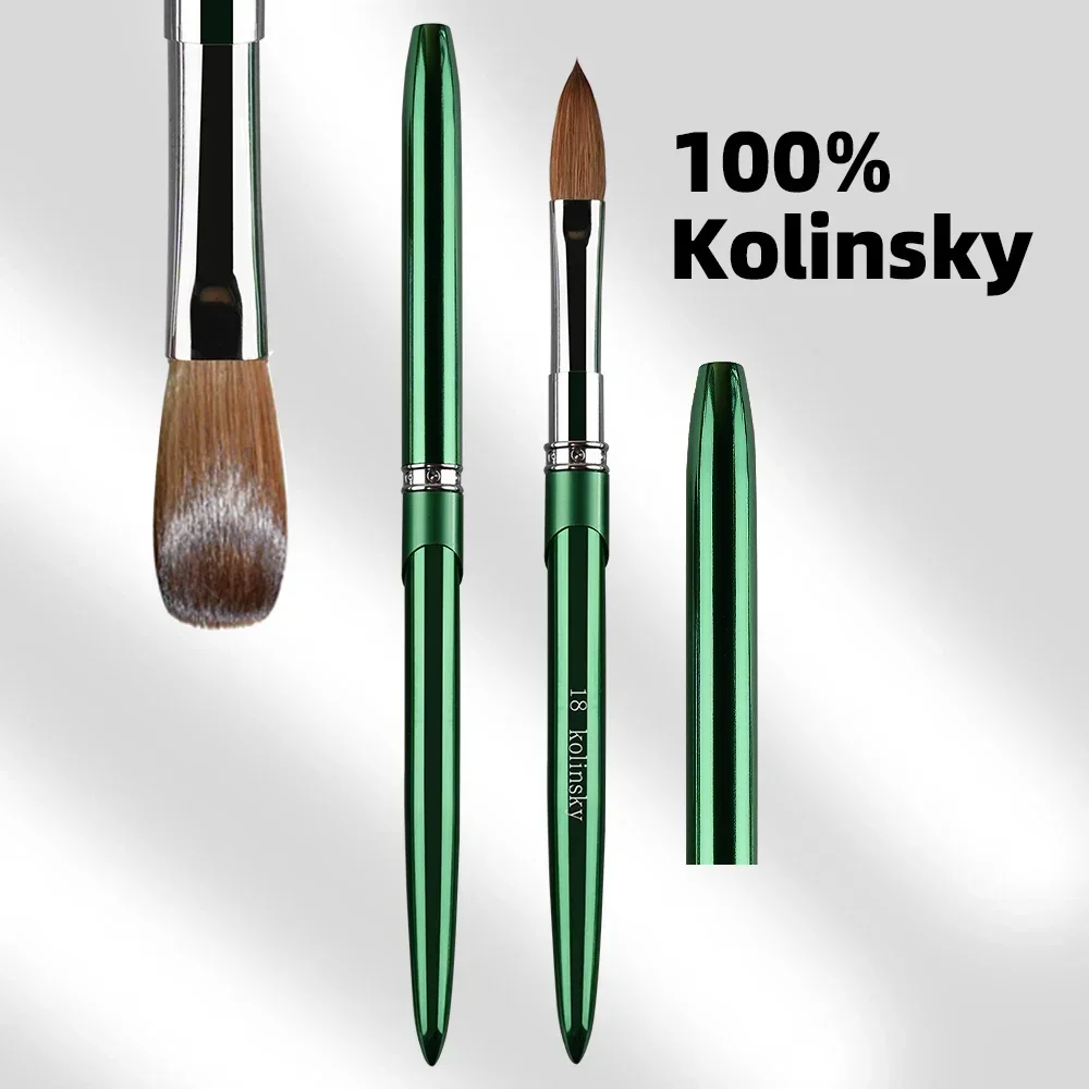 New High Quality Kolinsky Acrylic Nail Brush New Product Metal 100% Pure Kolinsky Brush for Acrylic Nails Sizes 2-18 Nail Tool 3