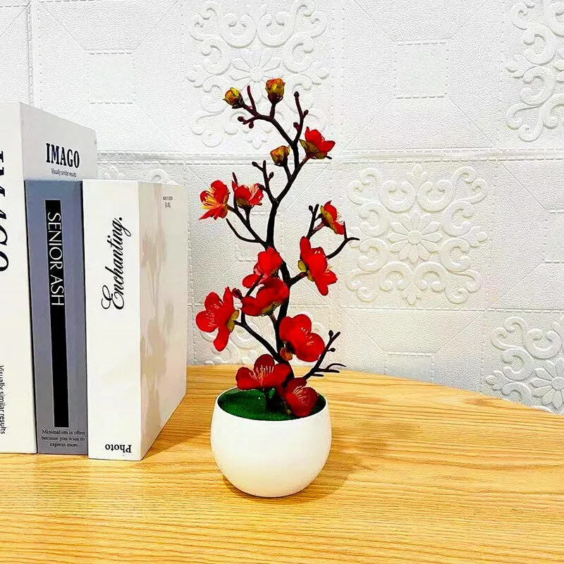 Lifelike Bonsai Tree with Decorative Pot – Perfect for Home and Garden Decor