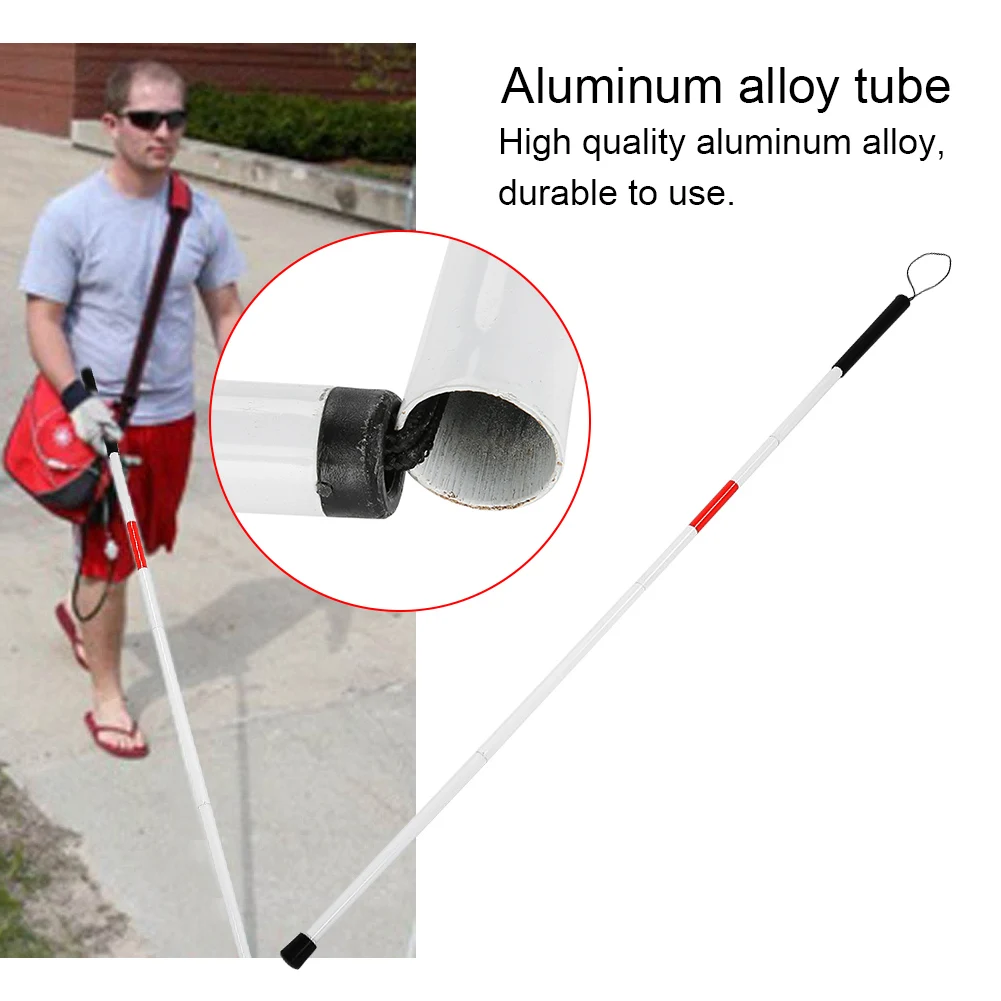 Walking Cane Foldable Walking Stick Reflective Cane Crutch Portable Anti Shock Blind People Folding Cane