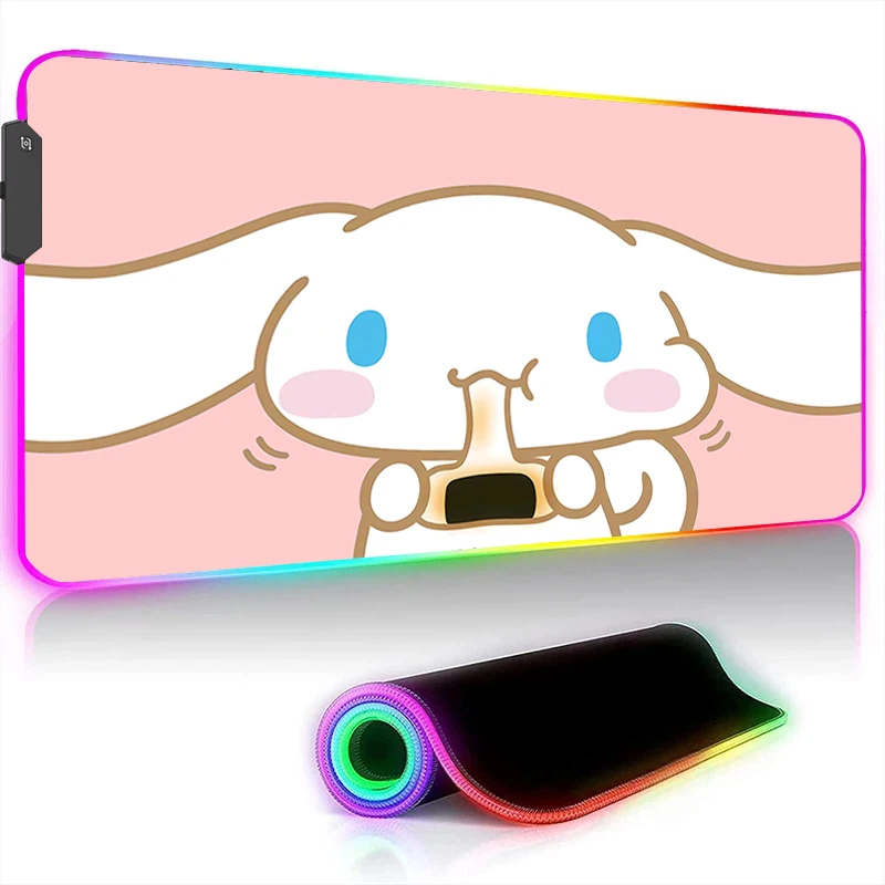 Anime Mouse Pad Cute Mats Kawaii Deskmat Led Extended Rgb Mousepad Xxl