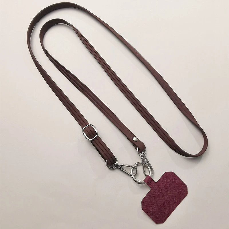 Elegant Crossbody Phone Lanyard with Adjustable High-End Leather Strap