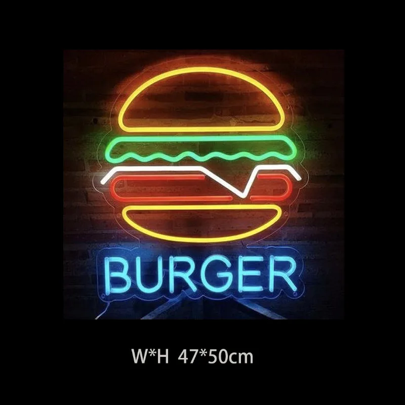 Flying Burger バーガー ネオンサイン バー 壁掛け ネオン管 看板 Flying Burger バーガー ネオンサイン バー 壁掛け ネオン管