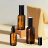 30X 5-100ML Lotion/Spray Bottle Beauty Amber Empty Glass Bottle Essential Oil Mist Spray Container Case Refillable Travel Bottle 1