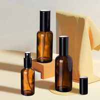 30X 5-100ML Lotion/Spray Bottle Beauty Amber Empty Glass Bottle Essential Oil Mist Spray Container Case Refillable Travel Bottle 1