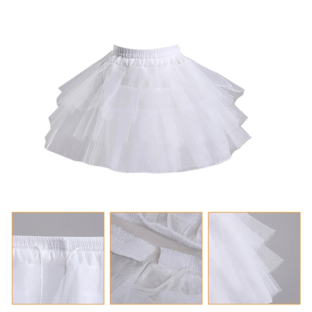 Pannier Ruffled Skirt Women Petticoat White Fashion Beautiful Gauze Fabric Women's Skirts