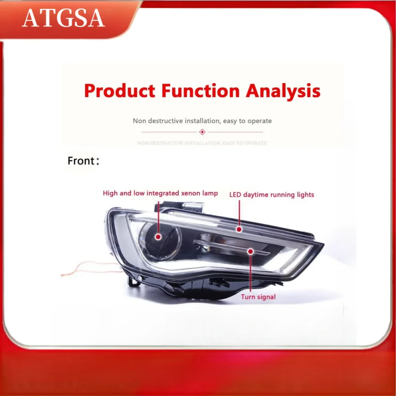 하이엔드 LED 주간 주행등, 듀얼 렌즈 크세논 헤드라이트, 아우디 A3 13-1..