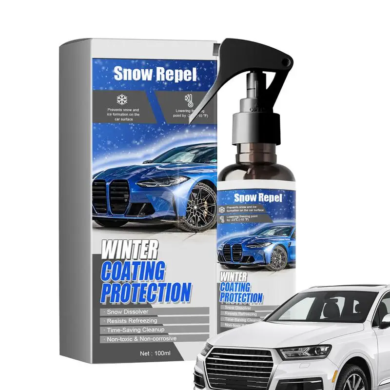 

Ice Melting Spray For Windshield 3.38oz Car Window Defrost Spray Ice Melting Defrost Liquid Instantly Clears Mirrors Key Locks