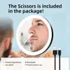 10CM 30X Magnifying Makeup Mirror with Tweezers LED Makeup Mirror with 3 Suction Cups Rechargeable Dimmable Magnified Mirror 3