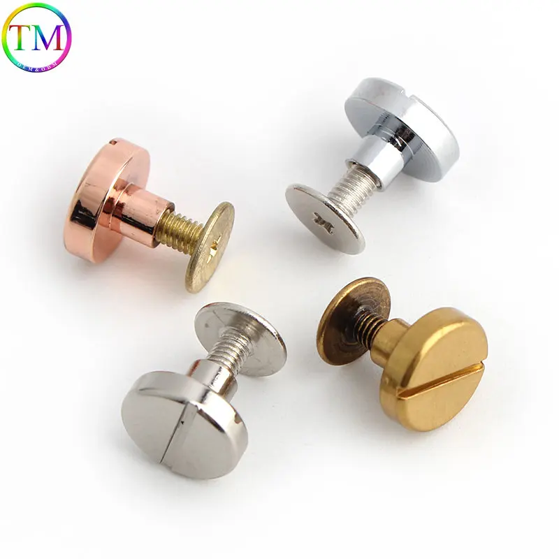 20-100 Pieces Metal Solid Chicago Screw Nail Rivets Stud Bolt Round Nail Spike For Clothes Leather Craft Repair Accessories
