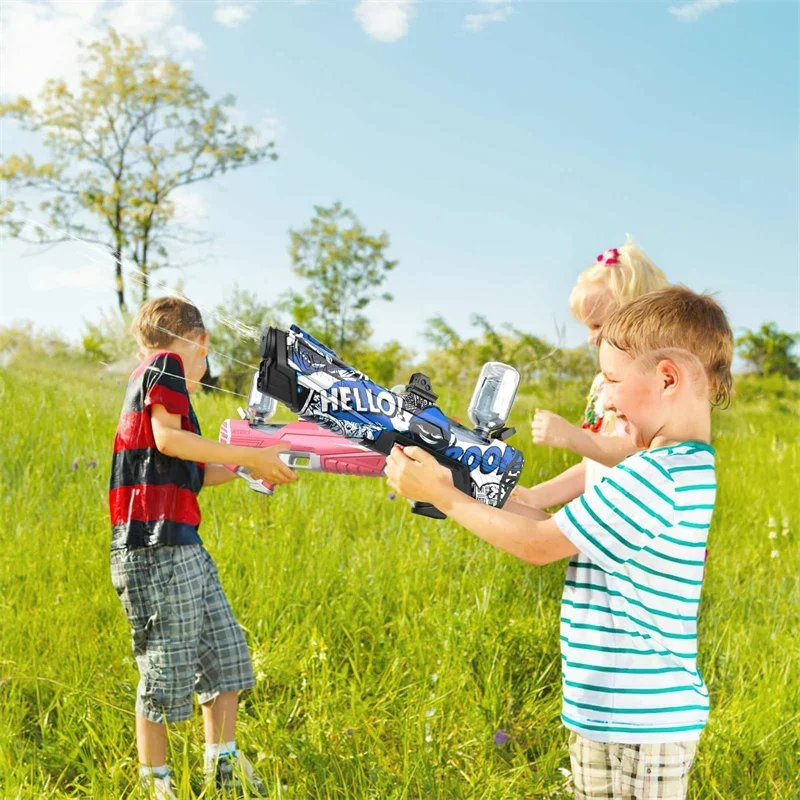 Electric Water Gun Toys Automatic Absorption Spray Blaster Ccontinuo Shooting Water Pistol Guns Summer Pool Outdoor Toy for Kids 4