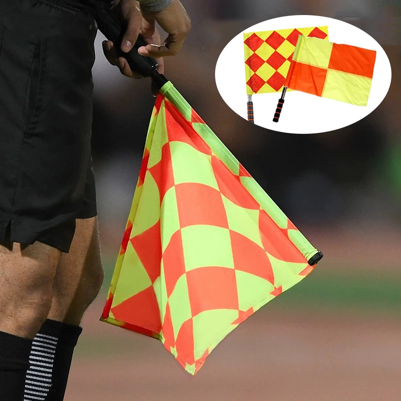 Soccer Referee Flag The Competition Fair Play Use Sports Match Outdoor Football Trainning Linesman Flags Referee Equipment