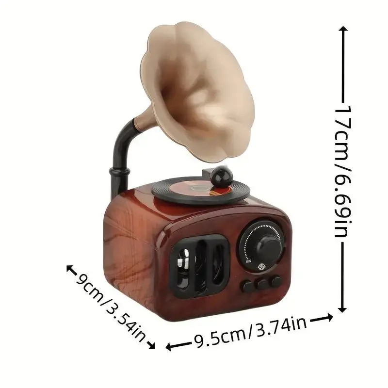Music Box 1pc Retro Phonograph Decoration Ornament Table Desk Decoration Valentine's Day Gifts carousel music box music box