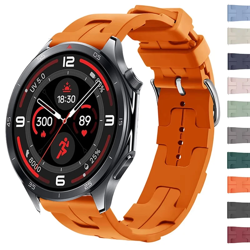 Versatile 22mm Silicone Smartwatch Strap - Premium Replacement Band in Elegant Design