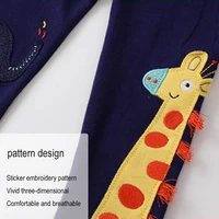 Spring Autumn Children Clothing Girls Leggings Cartoon Animal Embroidery Tight Pants Baby Girls Slim Rainbow Legging Kids Pants 3