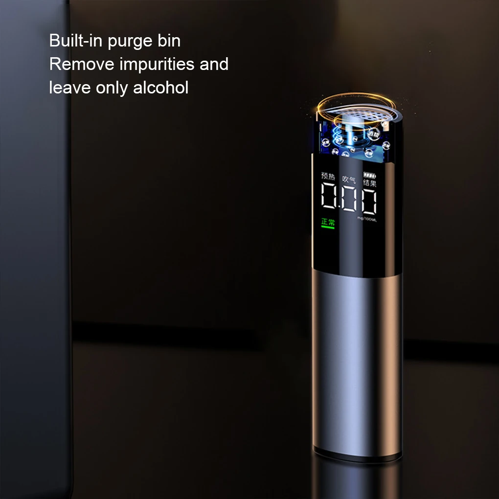 Portable Breathalyzer Tester, with LED Display Screen Alcohol Breath Detector High Precision Alcohol Detector Professional Tools