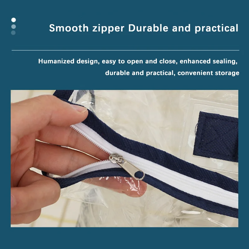 Transparent PVC packaging bags portable bedding blanket packaging pillowcase storage bag