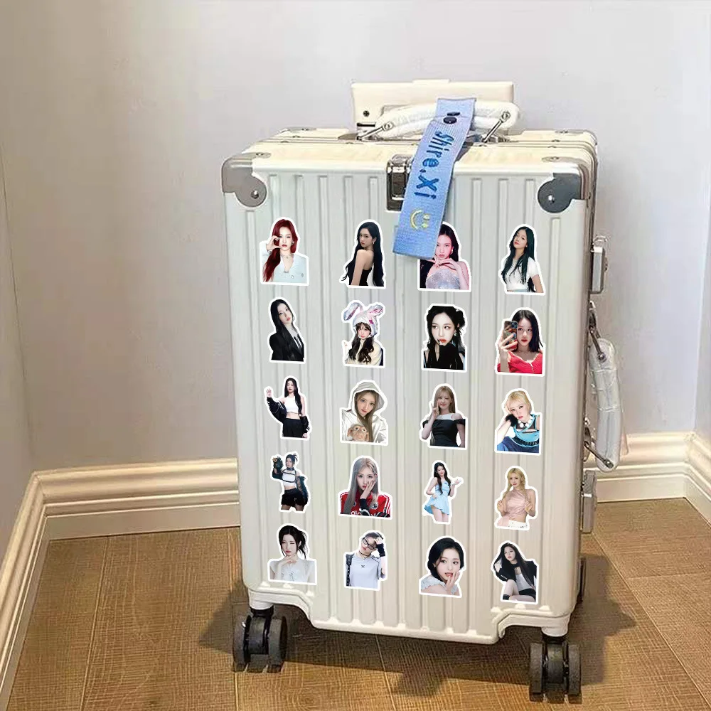 10/60PCS Kpop Cartoon BABYMONSTER Group Stickers For Laptop Phone Guitar Skateboard Luggage Refrigerator Notebook Helmet Kid Toy for cartoon stickers