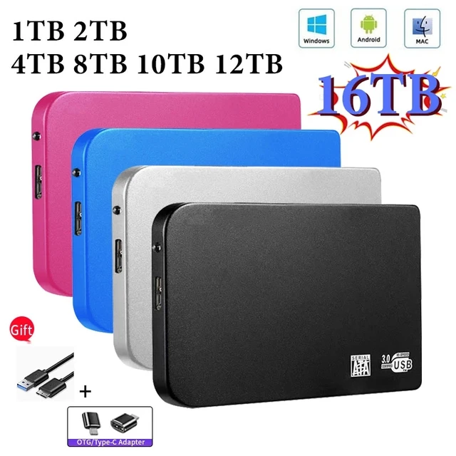 Disque Dur SSD Externe Portable 2TB 2To OTG Type-C USB Mini Taille