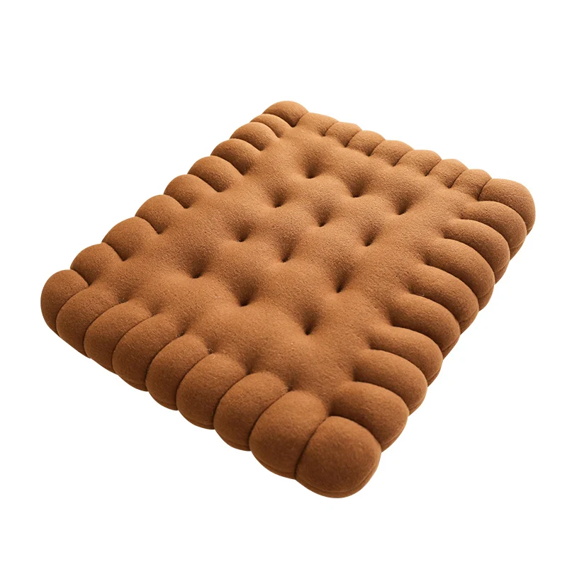 New 50cm Lifelike Little Biscuits Doll Cushion Stuffed Round Cookie Plush Toys Creative Soft Pillow Chair Car Seat for Kid Gifts 2