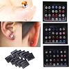 White Black Magnetic Magnet Ear Stud Easy Use Crystal Stone Stud Earrings For Women Men Earrings Clip On No Ear Hole Gift 1 Pair 3