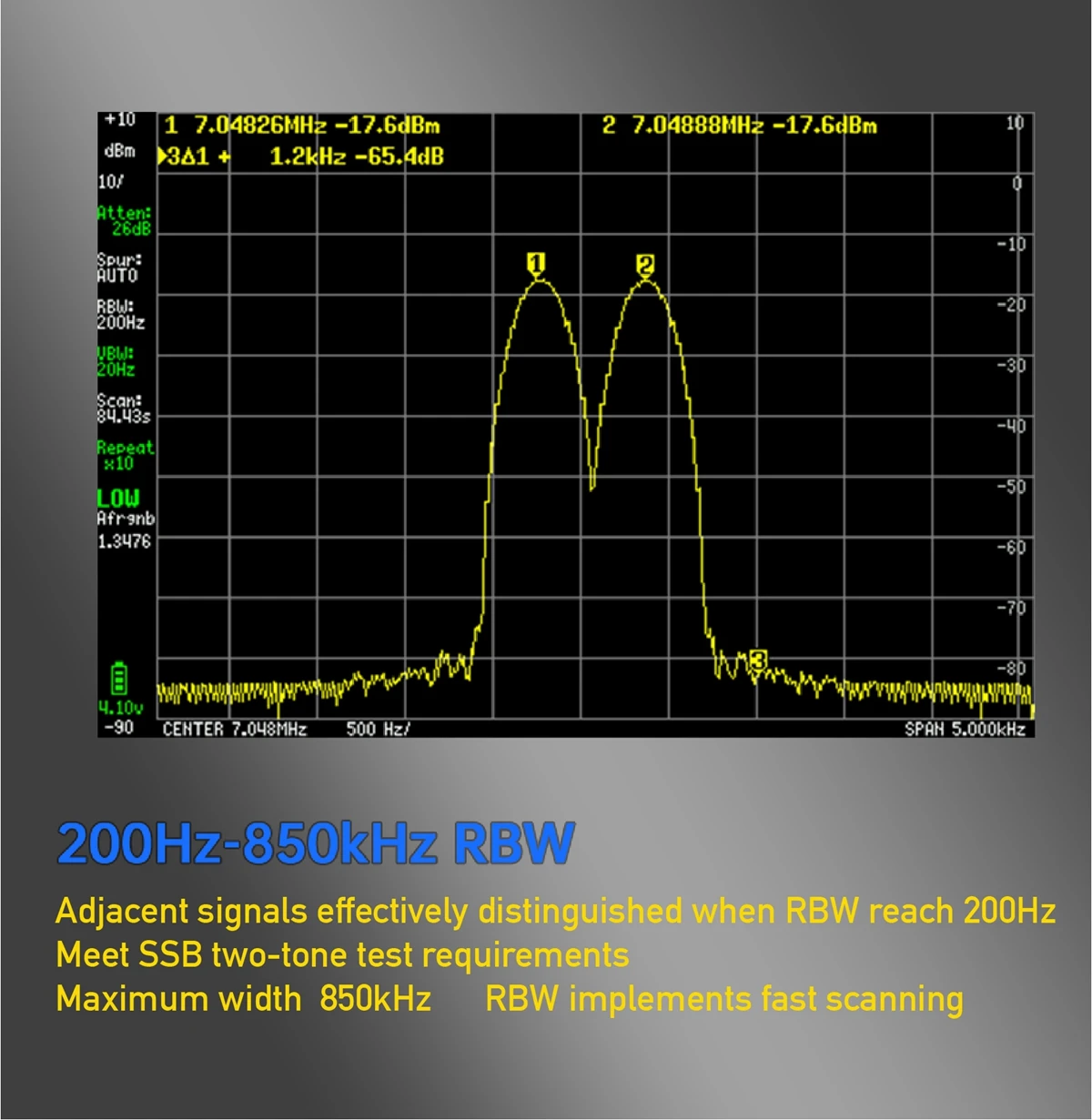 Handheld Display TinySA ULTRA 4" 100k-5.3GHz RF Signal Generator Spectrum Analyzer for SDR Radio Shortwave Antenna shortwave antenna