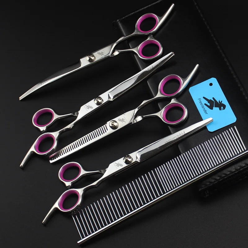 

Safty Pet Grooming Scissors Round Head Professional Stainless Steel Dog Hair Scissors Pets Shears Animal Cutting Portable Set