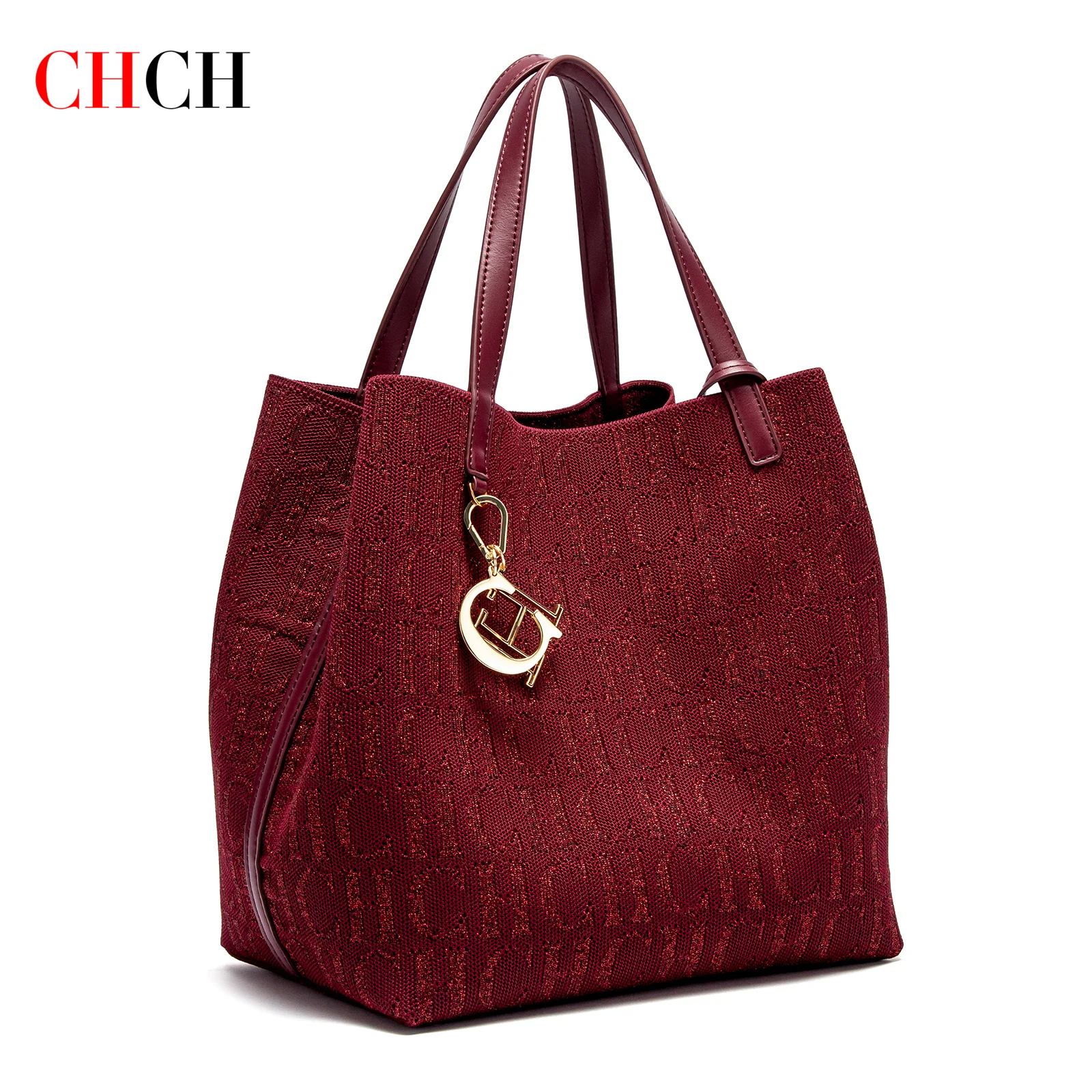 حقيبة يد نسائية من CHCH جديدة بلون سادة Flyknit حق...