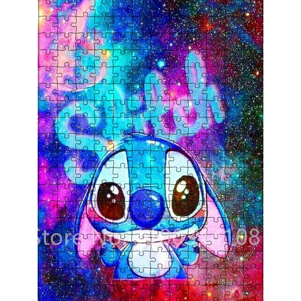 Disney-Stitch and The Butterfly Puzzle, Jeux de société, Style de peinture  à l'huile, Design unique, Jouets classiques pour enfants, CAN o and Stitch  - AliExpress