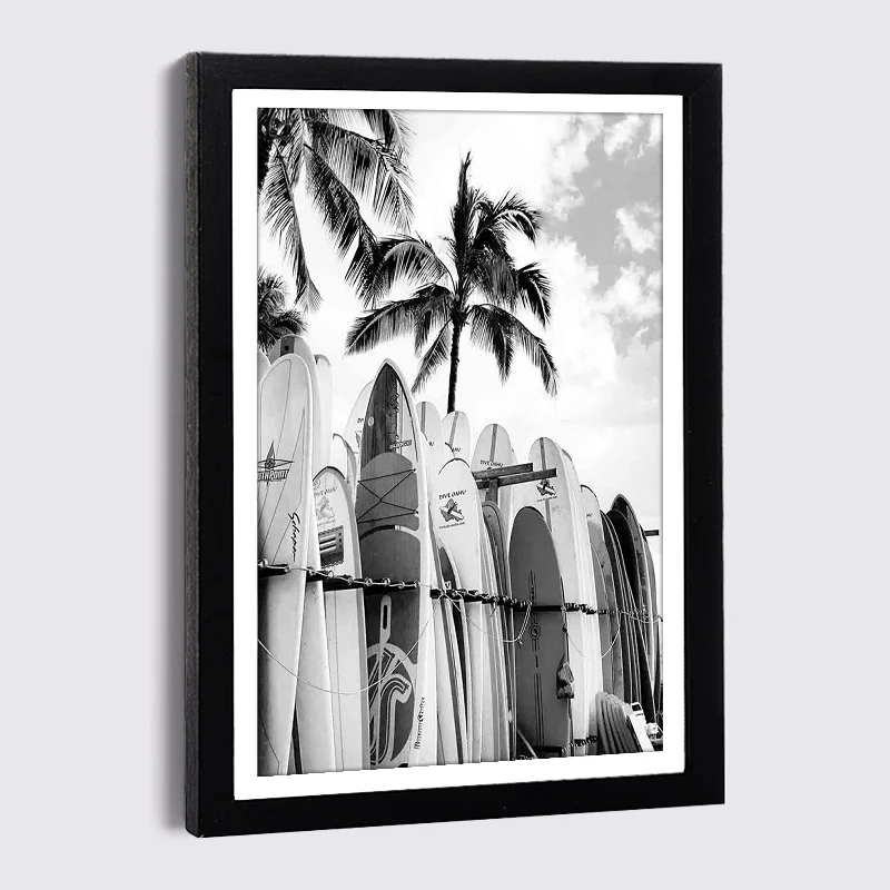 

Nordic Photo Wall Decor Surfboard Wooden Frame Posters A3 A4 Living Room Bedroom Home Decor Picture Frames Canvas Frame