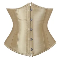 Corset sous le buste en Satin pour femmes, Bustier, sous-vêtements Sexy, amincissant, modelant le corps, haut pour femmes, Steampunk, à lacets 5