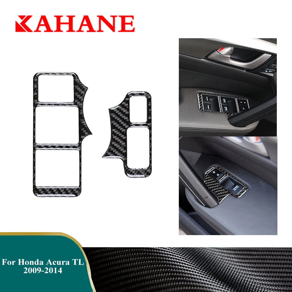 

For Honda Acura TL 2009 2010 2011 2012 2013 2014 Window Lifting Panel Decorative Accessories Car Carbon Fiber Sticker Interior