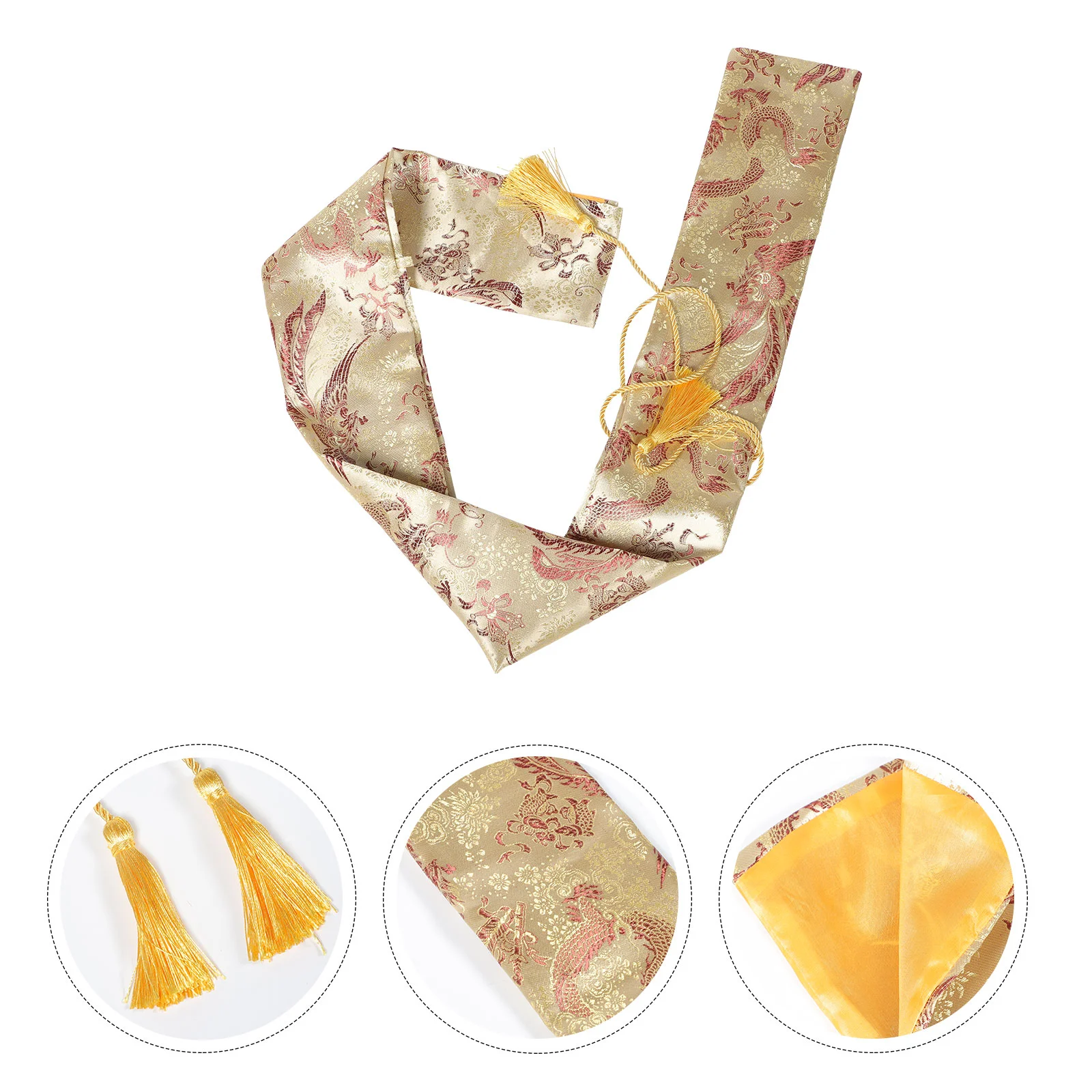 Borsa Da Spada Vintage Borsa Da Wakizashi Giapponese Borsa Da Trasporto Con Spada Di Seta Con Nappa