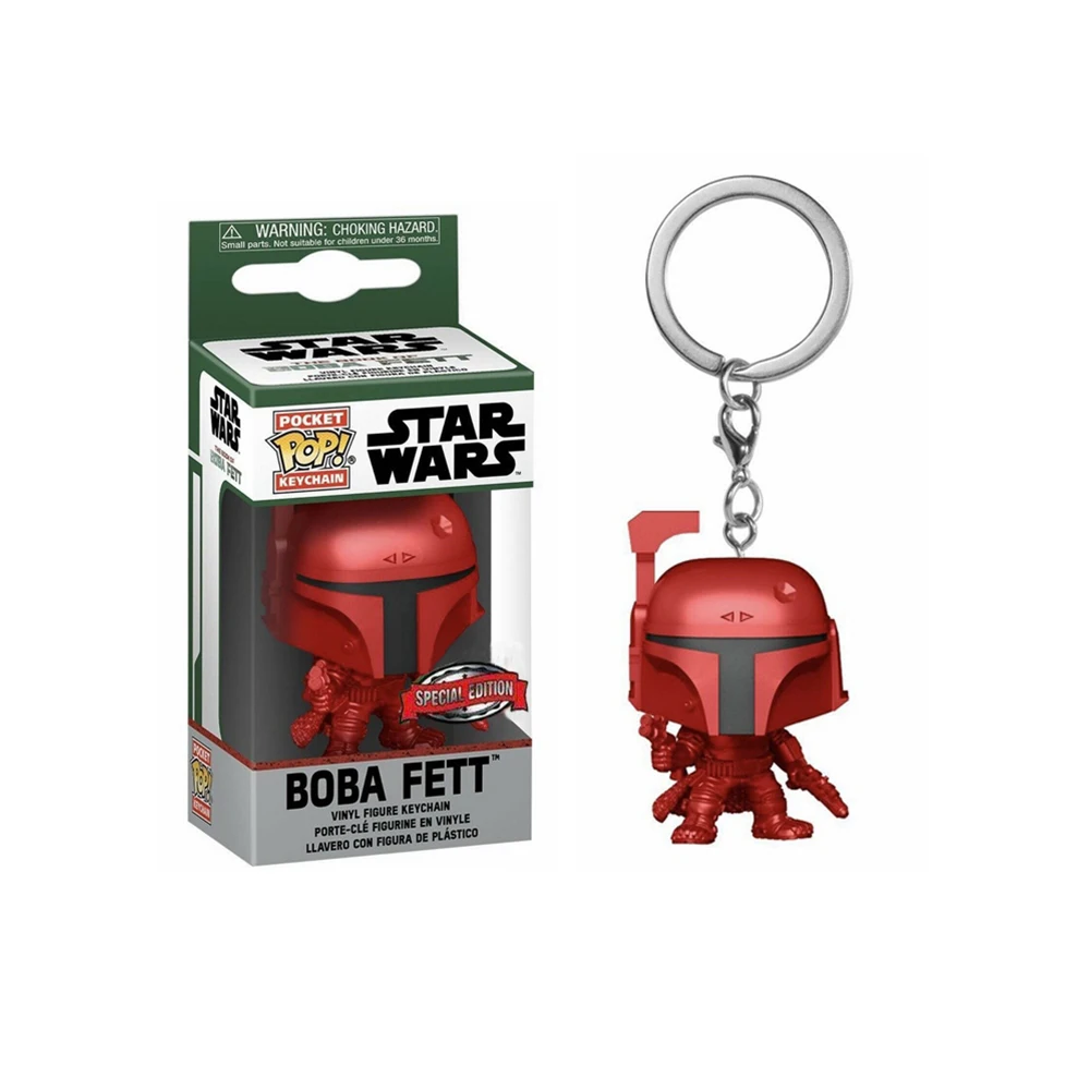 thumbnail image 4 of Funko pop Llavero Star Wars El Mandaloriano Skywalker Luke Chubacca R2-D2 Yoda el Niño Figuras de Acción de Vinilo Juguetes, 4 of 5