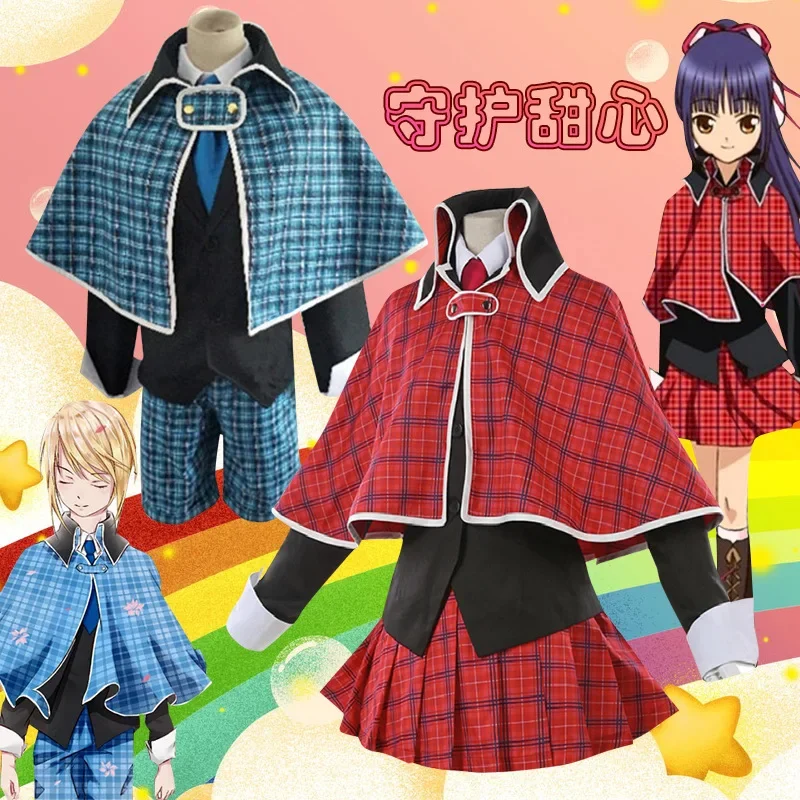 

Аниме Shugo Chara косплей костюм Хинамори Аму/ходори тадаз/tsukiyomi Utau Косплей Костюм Школьная форма