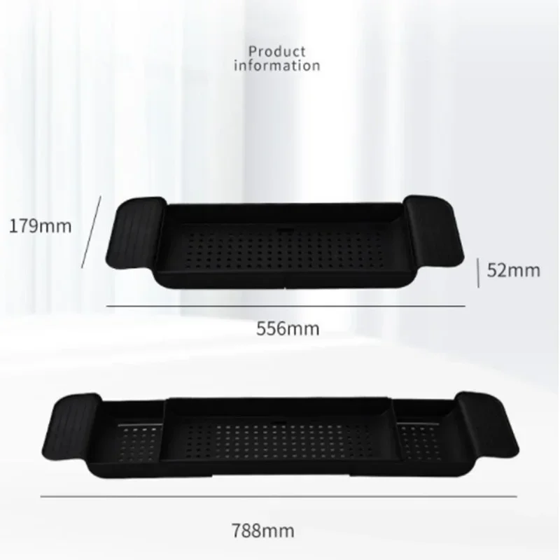 Bathtub Shelf Extendable Bathroom Bathtub Tray Shower Caddy Bamboo Bath Tub Rack Towel Book Holder Storage Organizer Accessories