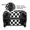 Black And White Checkered Travel Luggage Cover Washable Geometric Checkerboard Suitcase Cover Protector Fit 18-32 Inch 3