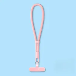 Universal Adjustable Phone Lanyard with Secure Self - Locking Design - Durable Polyester Wrist Strap (Pink)