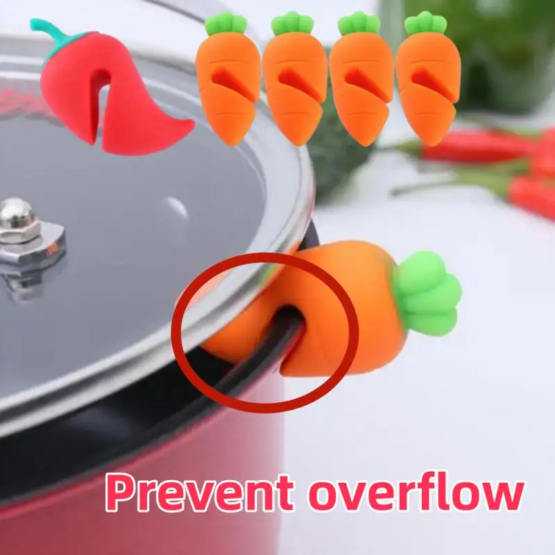 

3/1Pcs Silicone Pot Lid Holder Anti-spill Rack Heat-resistant Anti-Overflow Stopper Pot Cover Lifter Holder Durable Kitchen Tool