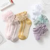 3/6 Pairs Girls Lace Ruffle Socks Cotton Breathable Comfy Adorable Princess-Style Kids Dance-Ready Socks with Frilly Trim 5