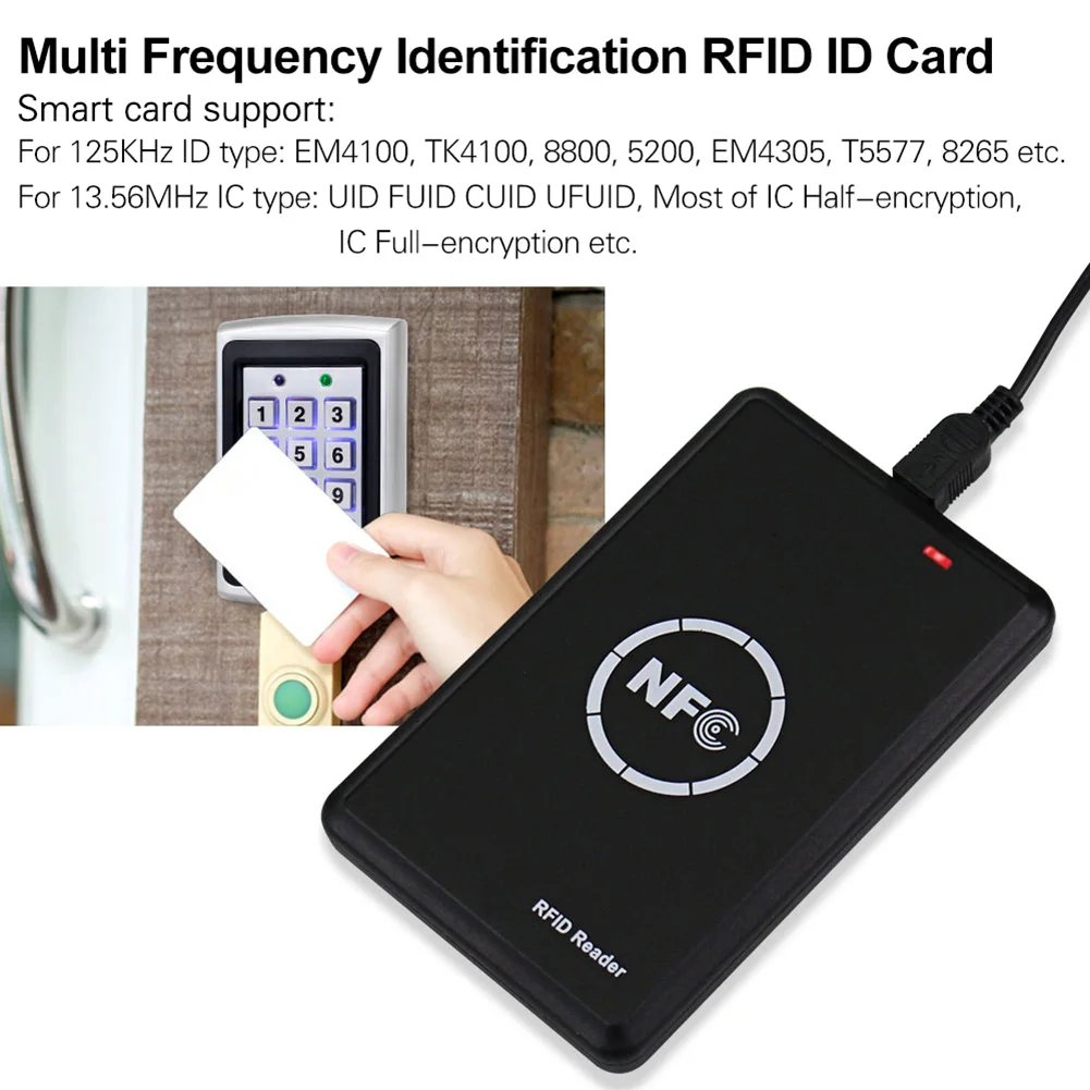 AEE1-RFID 리더기 복사기, NFC 리더기, 스마트 카드 프로그래머, 액세스 카드 디코더, 쓰기 가능한 T5577 UID Fobs 카드
