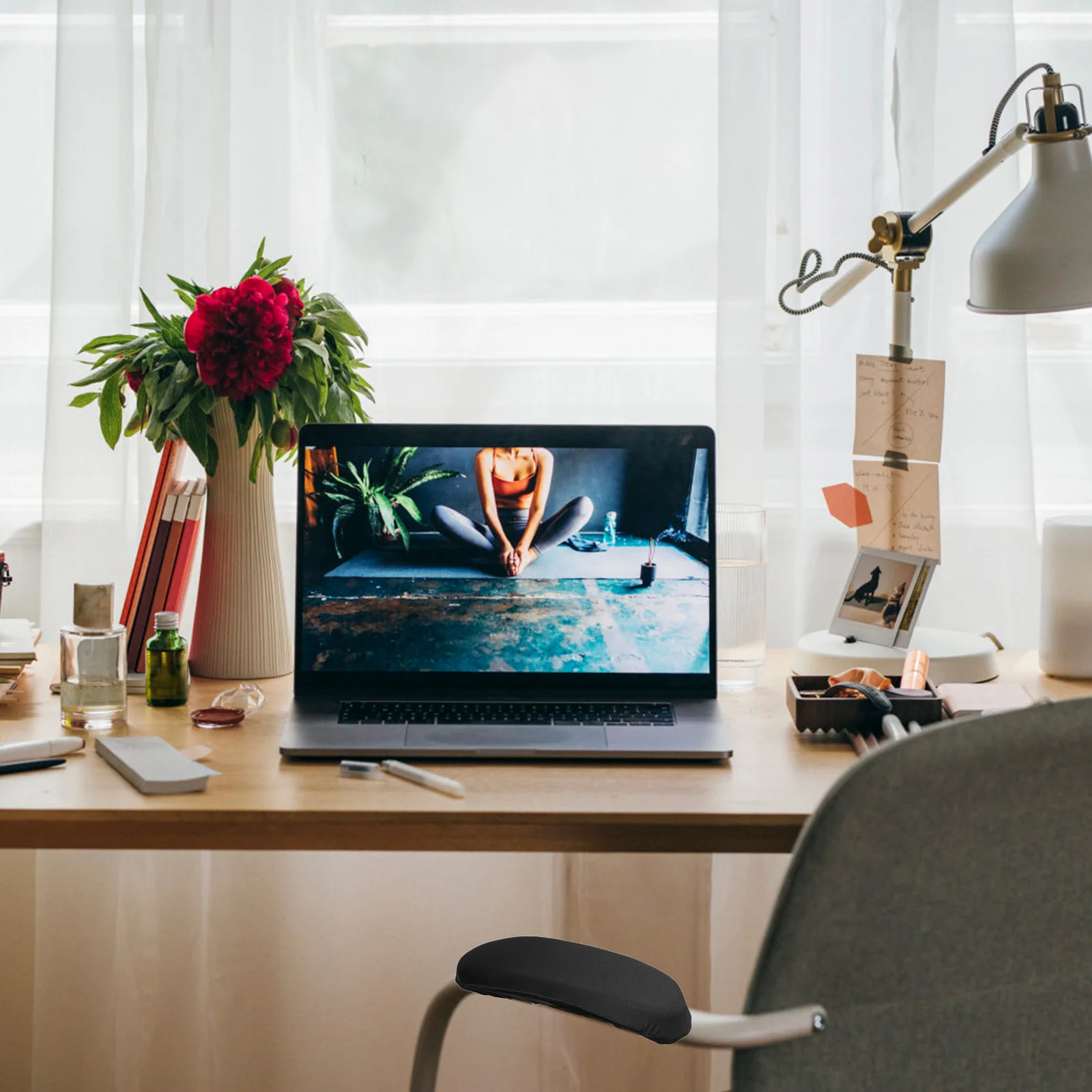 의자 팔 커버, 팔꿈치 팔걸이 패드, 베개 쿠션, 사무용품, 게임용 블랙, 2 개