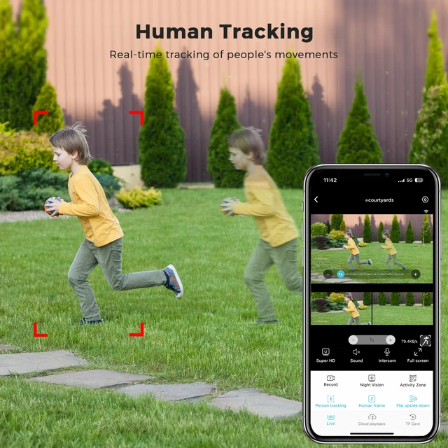 BESDER 16MP Wifi Camera IP PTZ Three Screen 180° Wide Angle Auto Tracking 10X Digital Zoom 20MP Security Protection O-Kam Pro 6