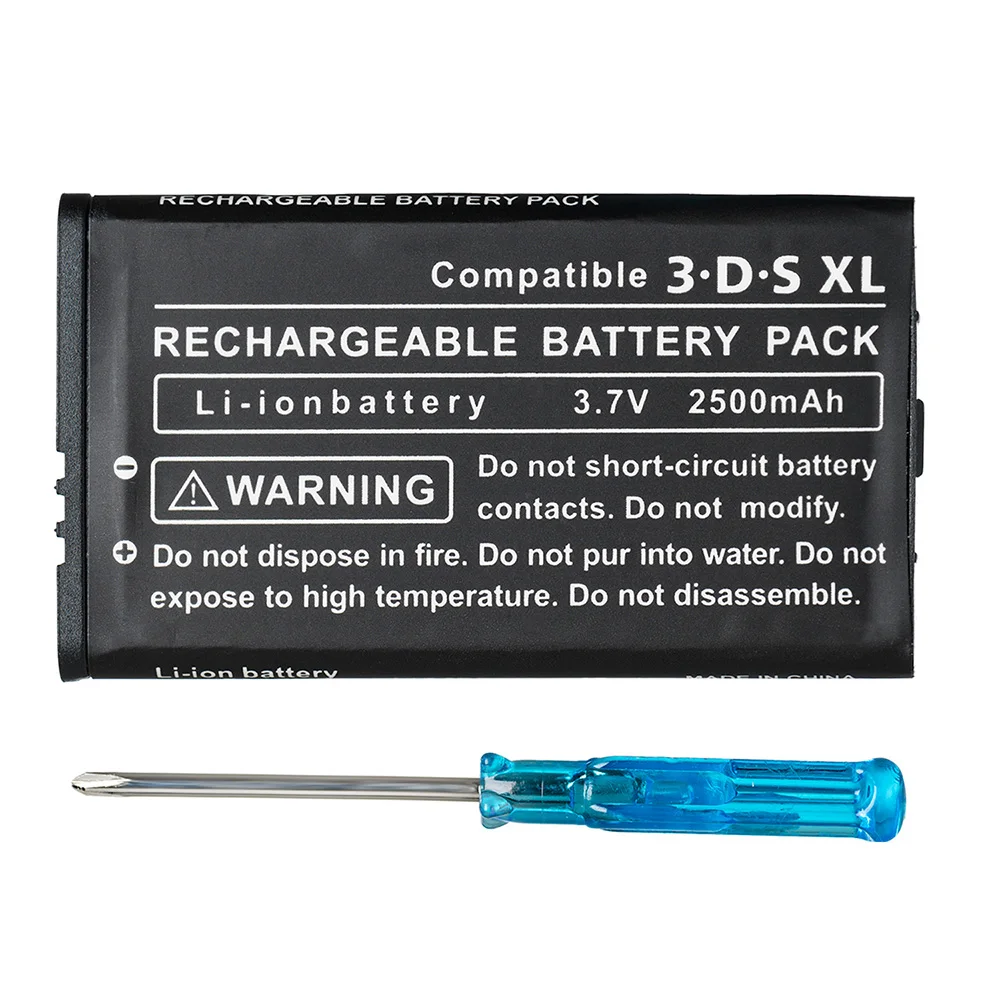 OSTENT 2500mAh 3.7V Rechargeable Lithiumion Battery Pack + Screwdriver for Nintendo 3DS LL/XL