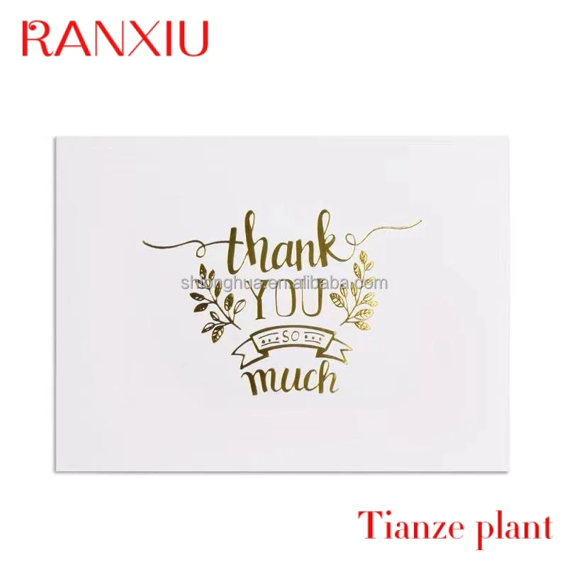 

Custom Biodegradable Printed Thank You Cards Paper Card Printing Shopping Cards Custom with Logo Business Digital Printing Embos