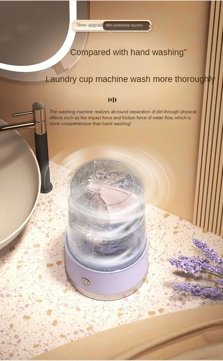 Wireless Charging Portable Washing Machine Mini Electric Makeup Brush Cleaner