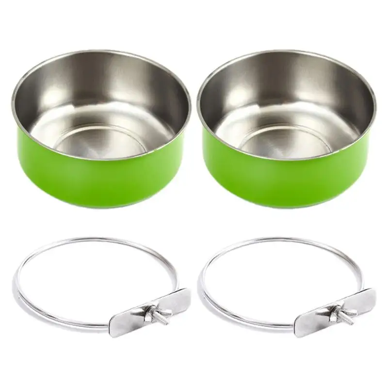 

Bird 2Pcs Food Water Bowls Bird Feeding Dish Cups, Birds Food Dish, Water Cage Bowls, Bird Cage Accessories For Cockatiel Conure